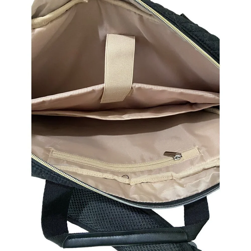 Bagsmart Quilted Laptop Bag With Shoulder Strap & Dual Zipper Closure